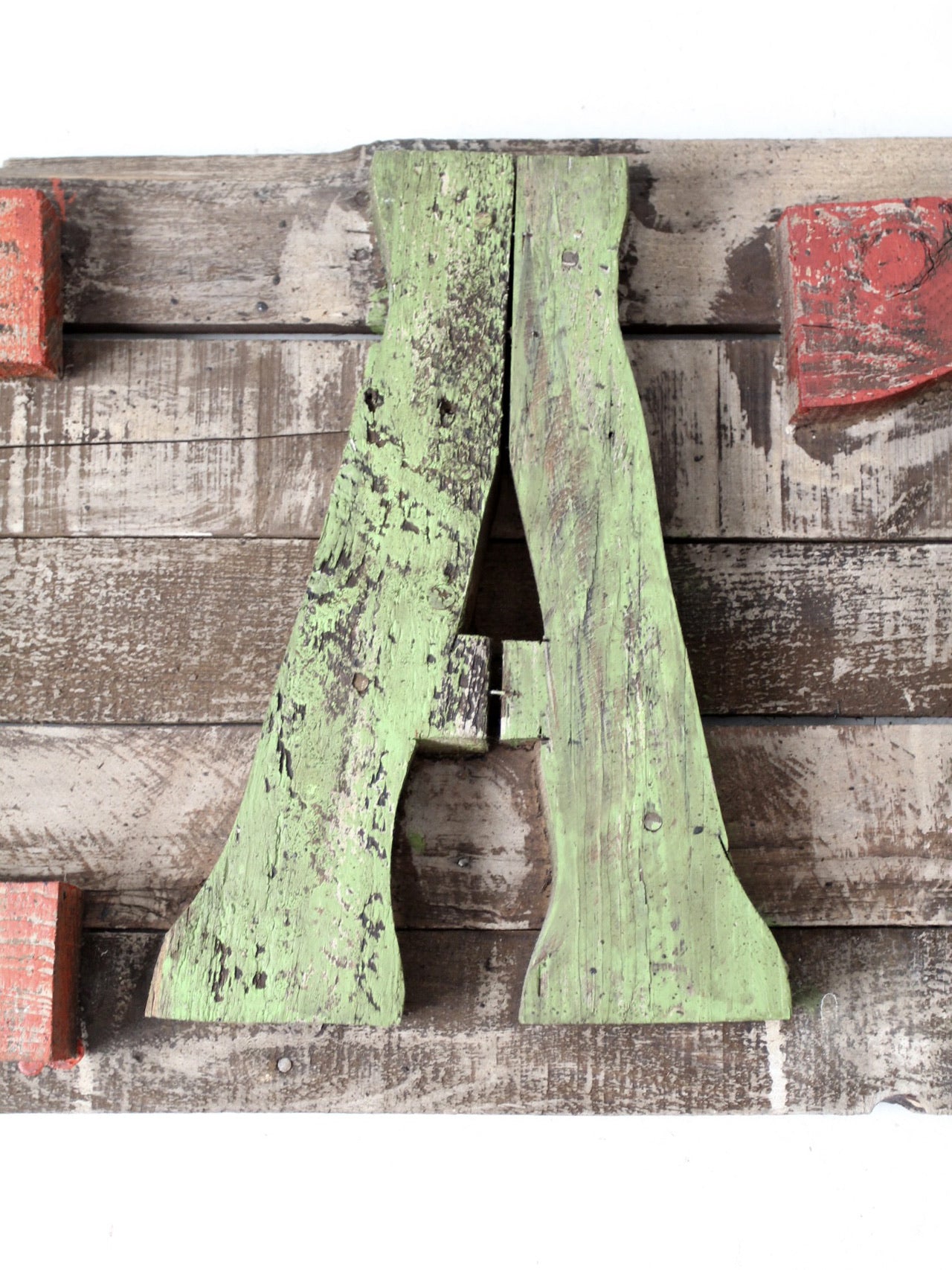 vintage rustic wood "EAT" sign