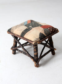 antique Adirondack twig stool