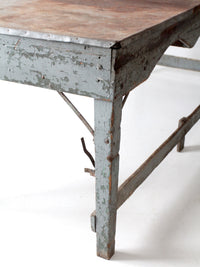 vintage industrial American work table