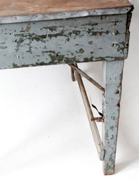 vintage industrial American work table
