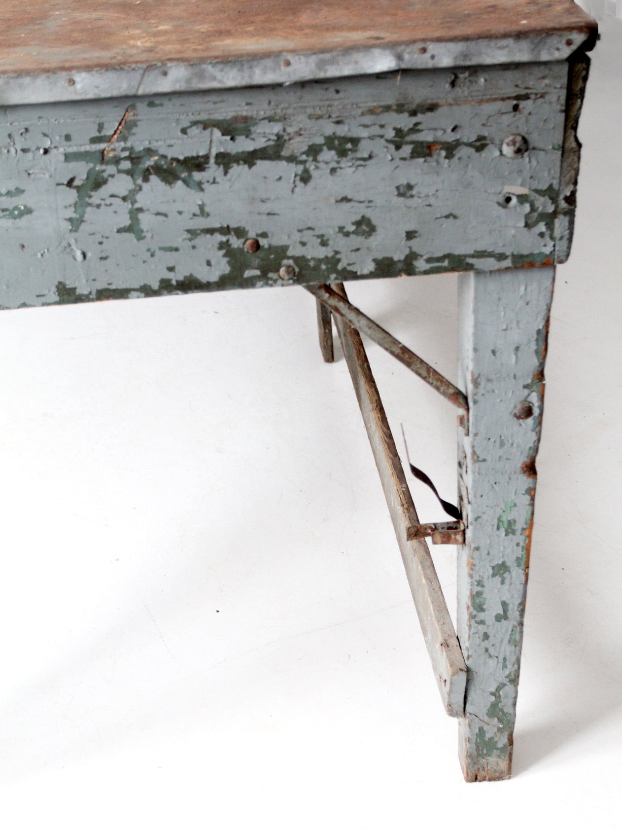 vintage industrial American work table