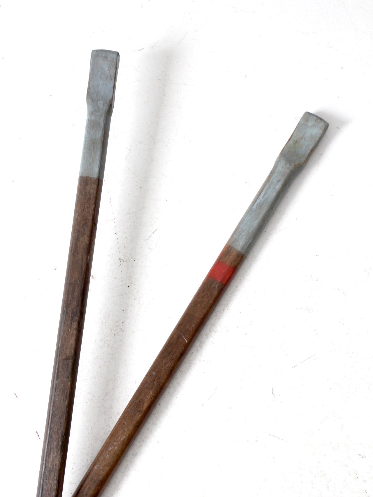 vintage painted wood oars pair
