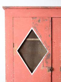 antique primitive painted wood cabinet