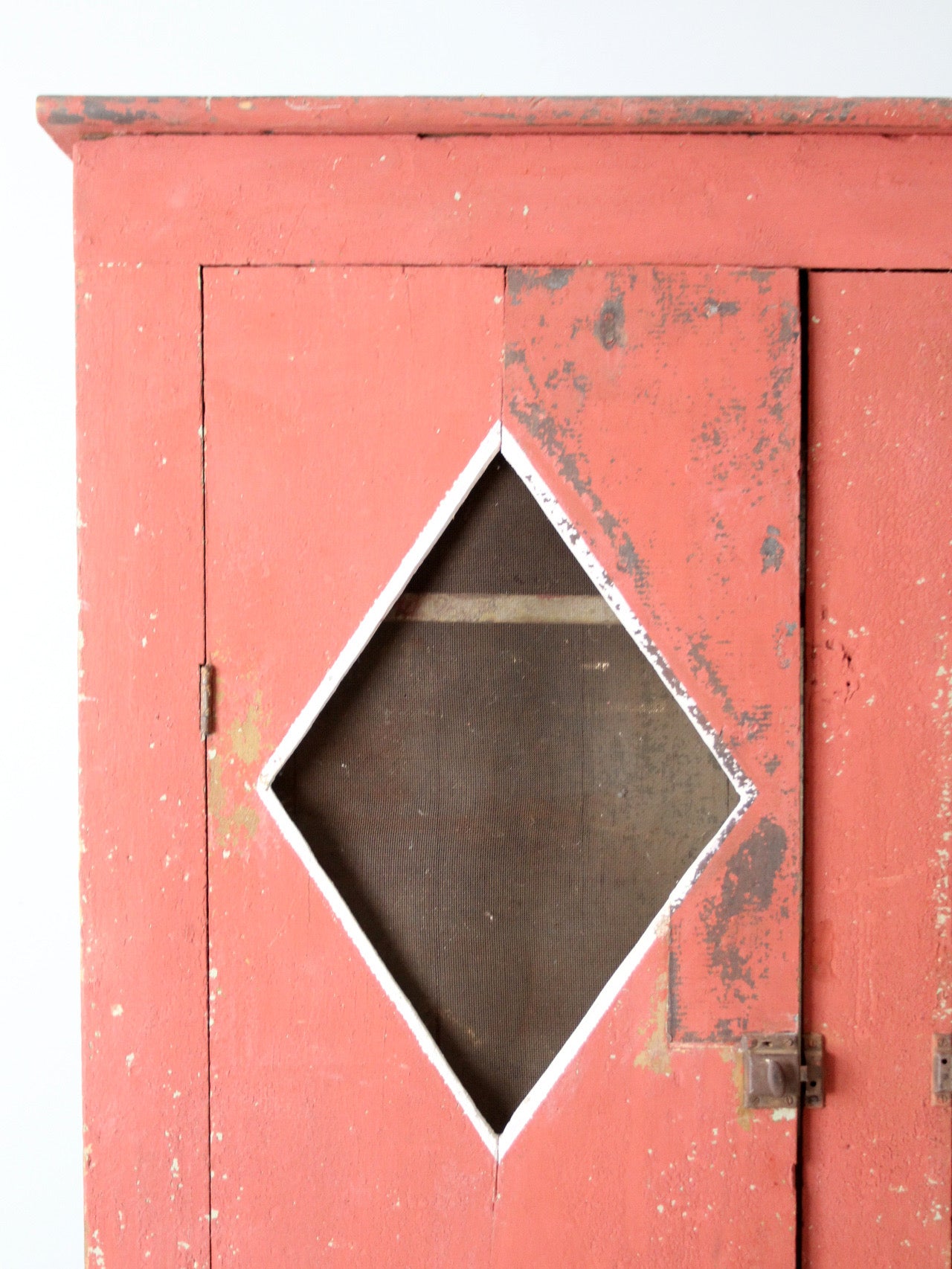antique primitive painted wood cabinet