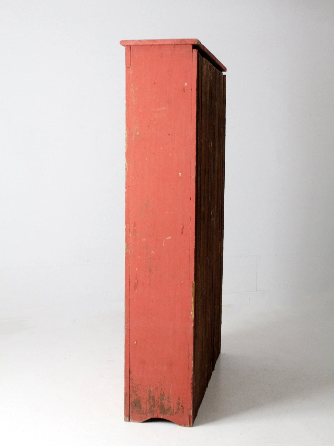 antique primitive painted wood cabinet