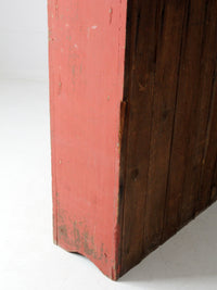 antique primitive painted wood cabinet