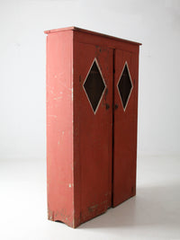 antique primitive painted wood cabinet