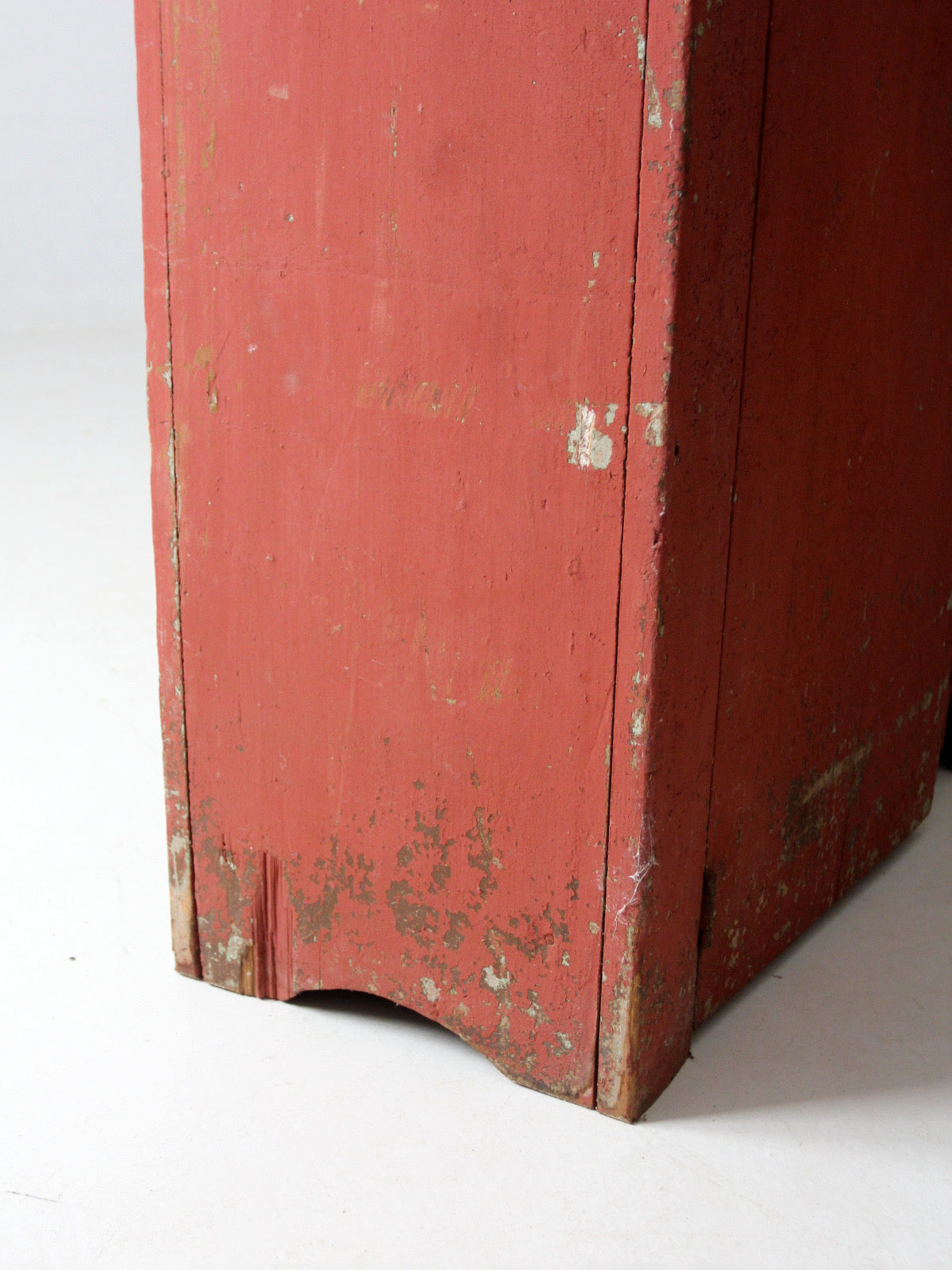 antique primitive painted wood cabinet