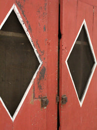 antique primitive painted wood cabinet