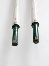 vintage painted wooden oars pair