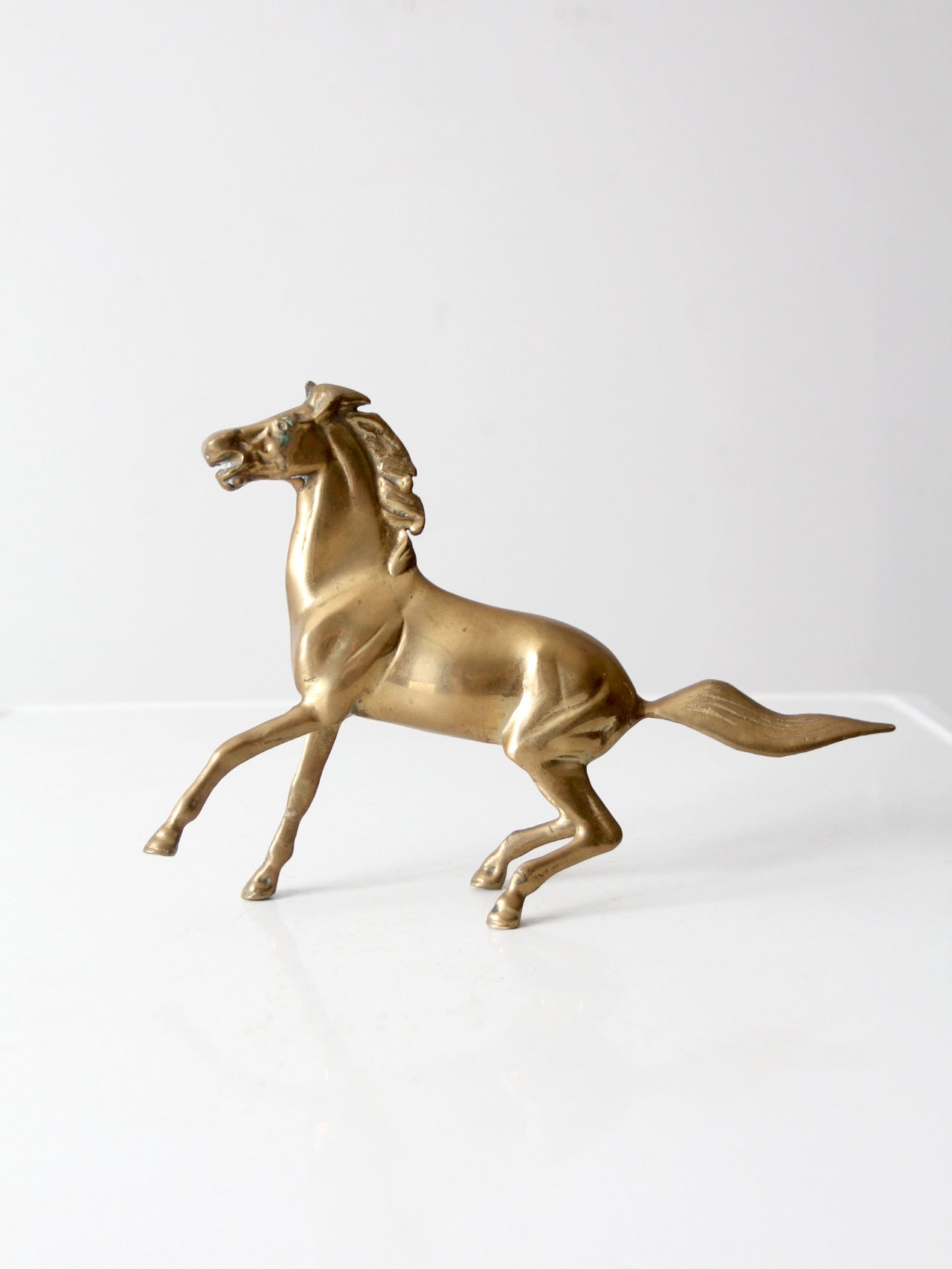 イタリア製 真鍮 馬 置物 race horse ID-156 真鍮装具のインドの馬 | アトリエウチノ｜atelier uchino