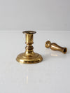 vintage brass adjustable candle holder