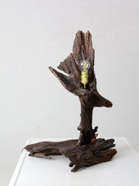 vintage driftwood lamp
