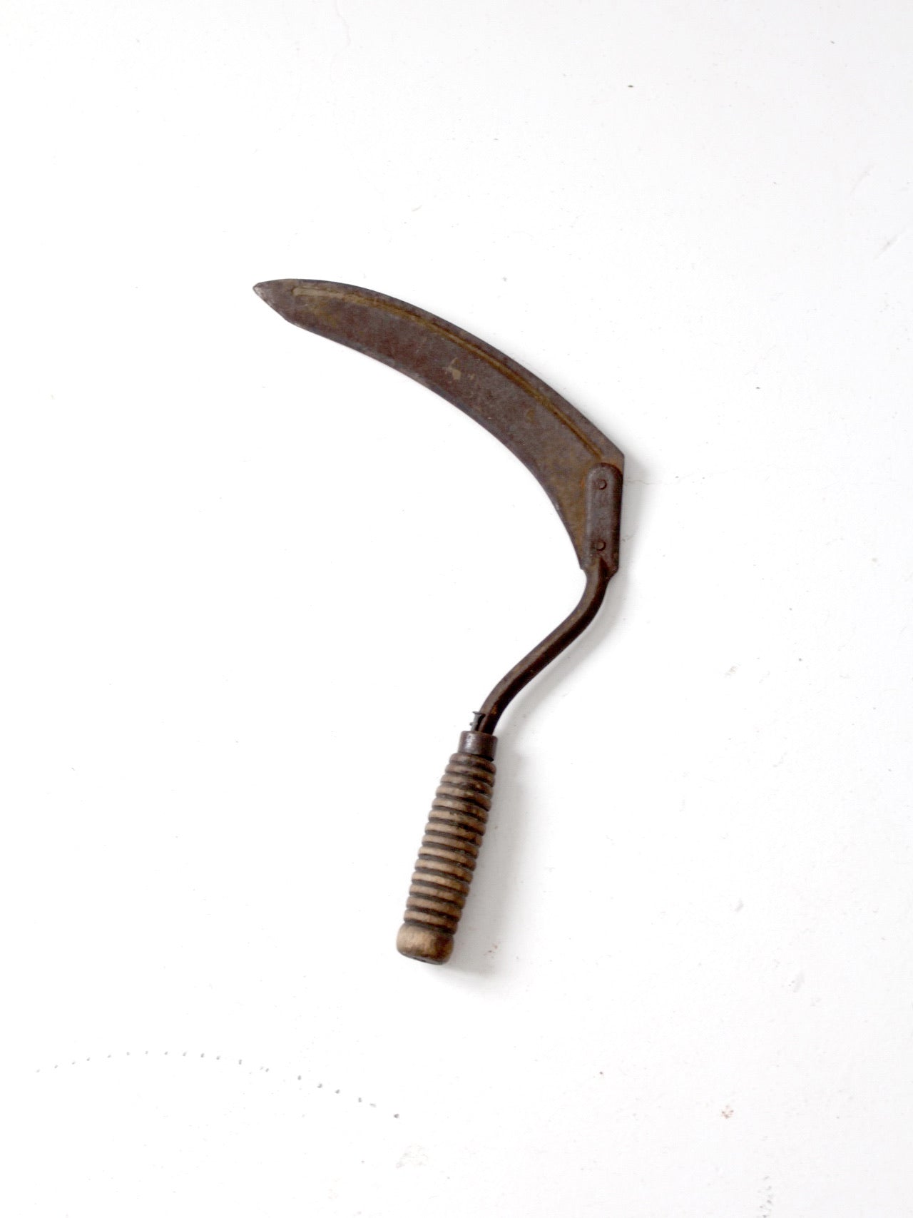 antique primitive sickle, rustic hand tool
