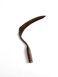 antique primitive sickle, rustic hand tool