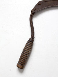 antique primitive sickle, rustic hand tool