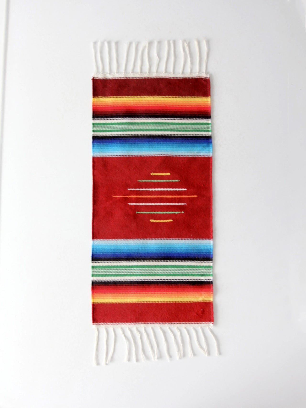 vintage Mexican serape table runner