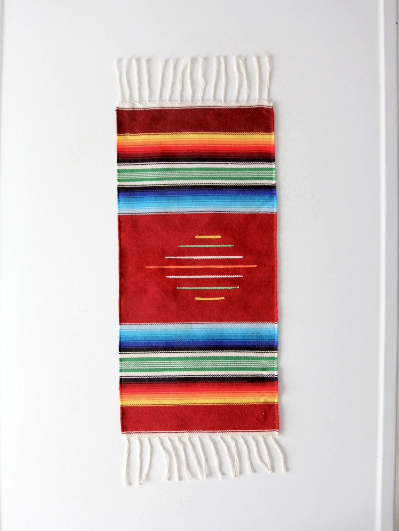 vintage Mexican serape table runner
