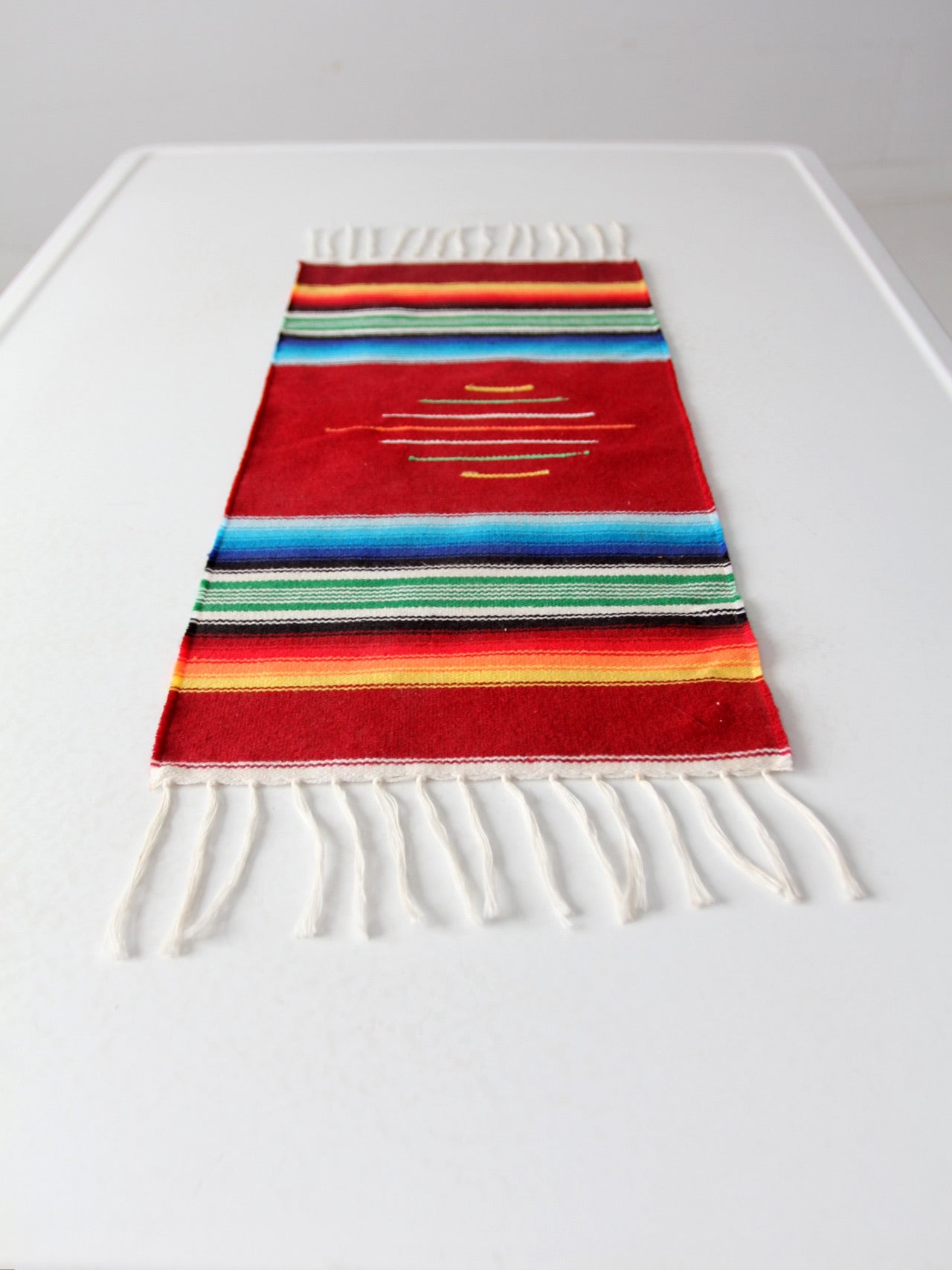 vintage Mexican serape table runner