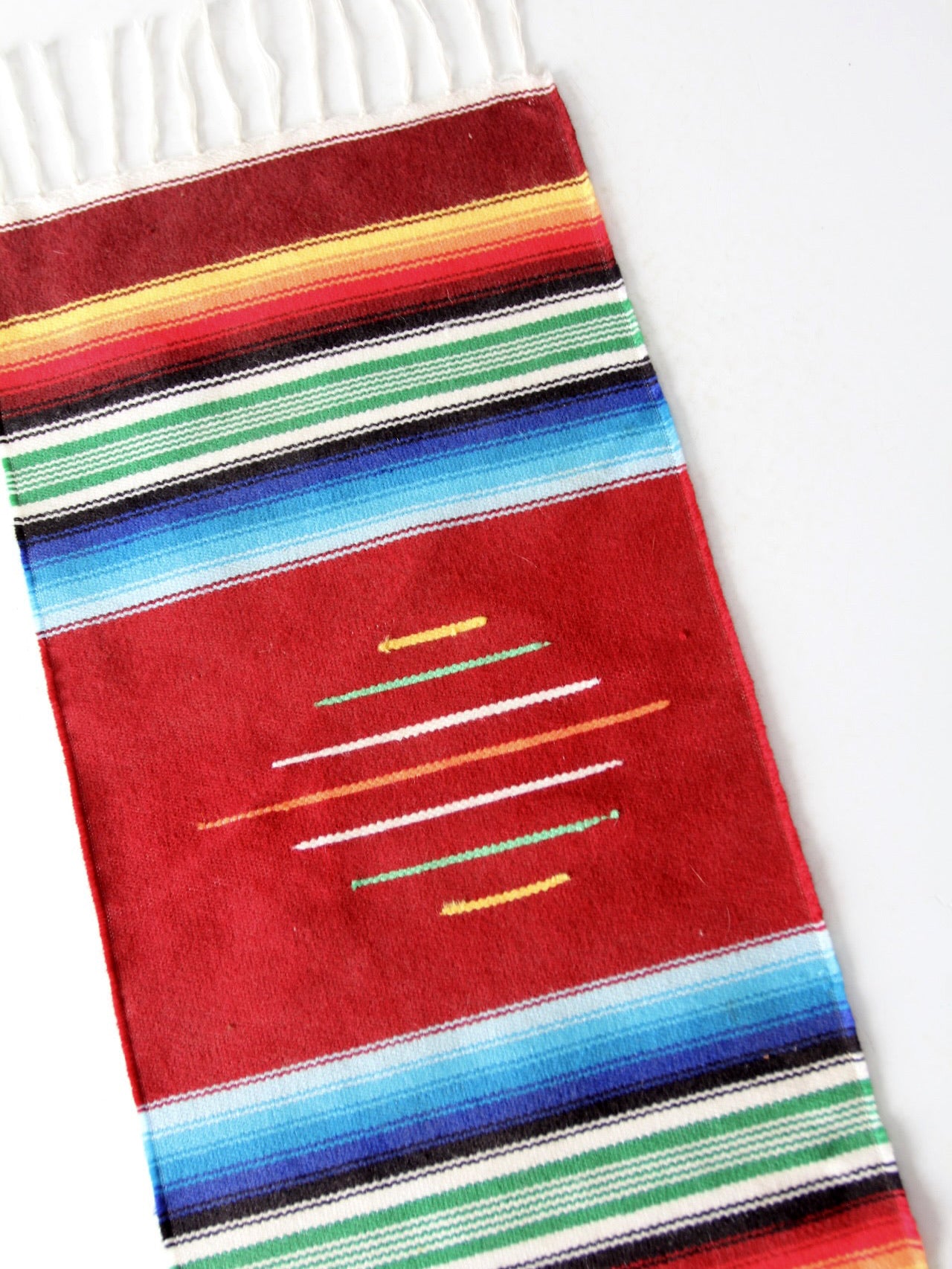 vintage Mexican serape table runner