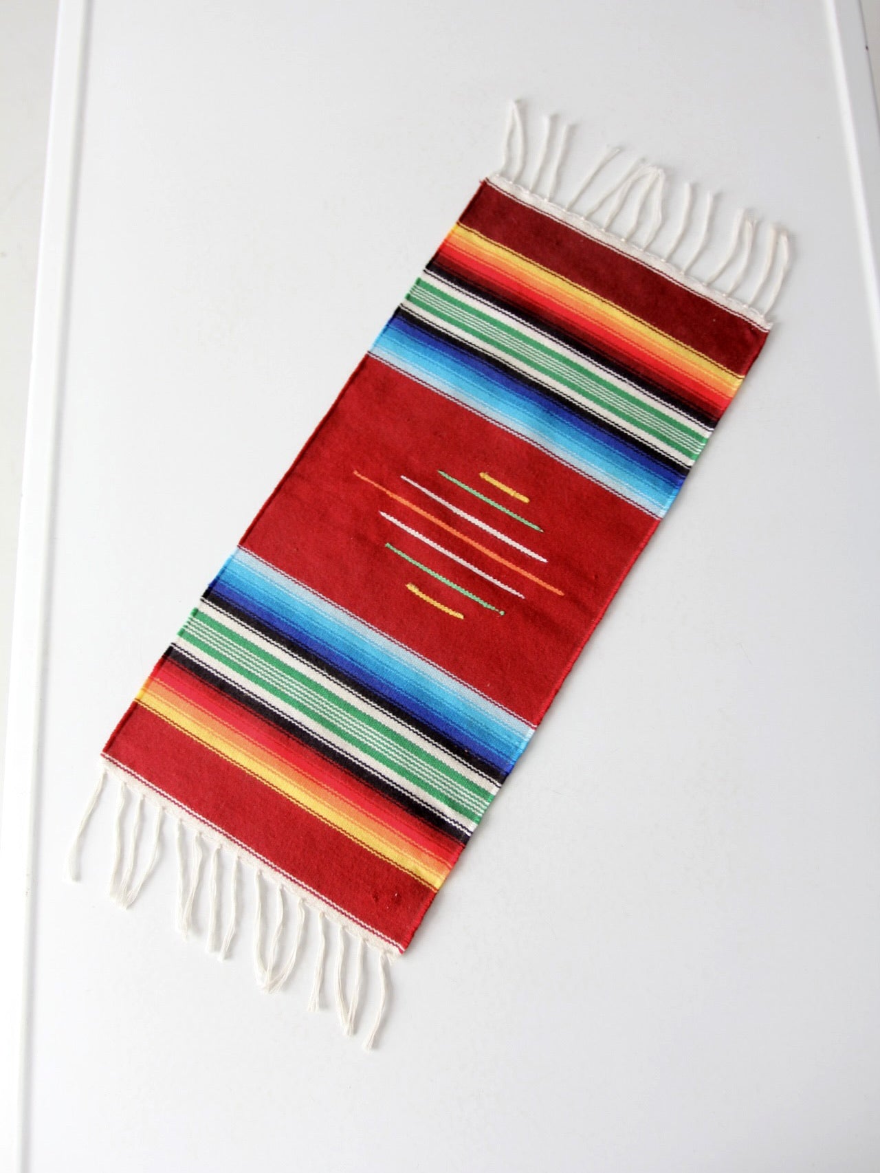 vintage Mexican serape table runner