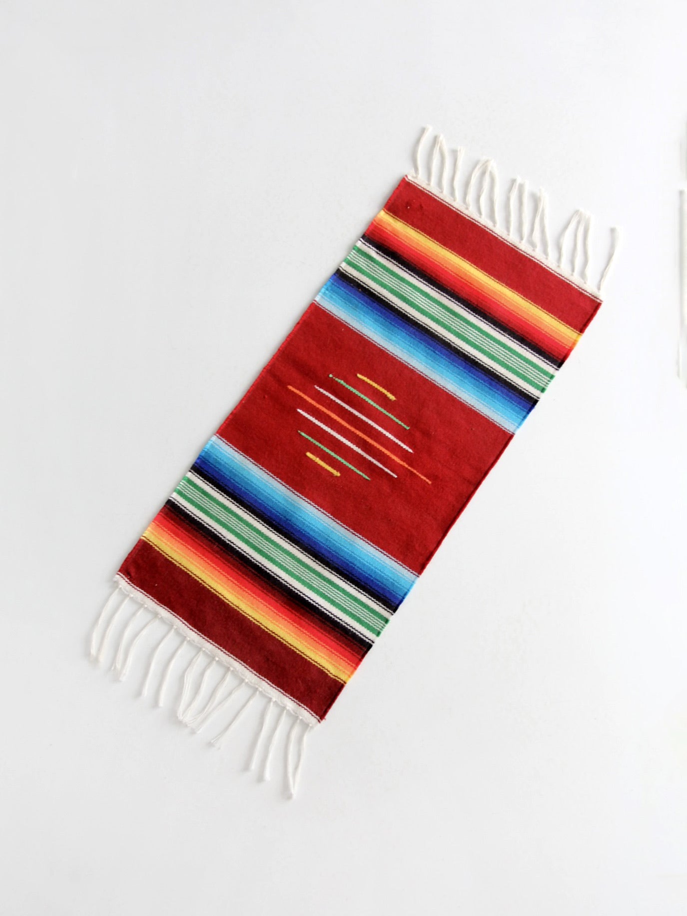 vintage Mexican serape table runner