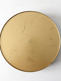 vintage 70s hand painted ducks wood veneer tin