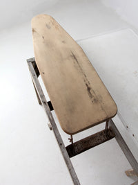 antique enamel top table with ironing board