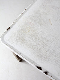 antique enamel top table with ironing board
