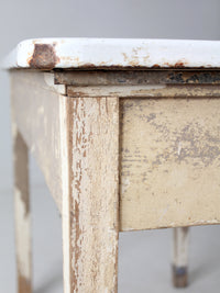 antique enamel top table with ironing board