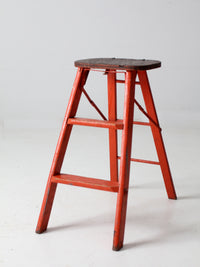 vintage wooden step ladder