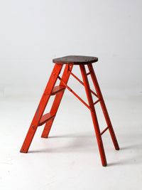 vintage wooden step ladder