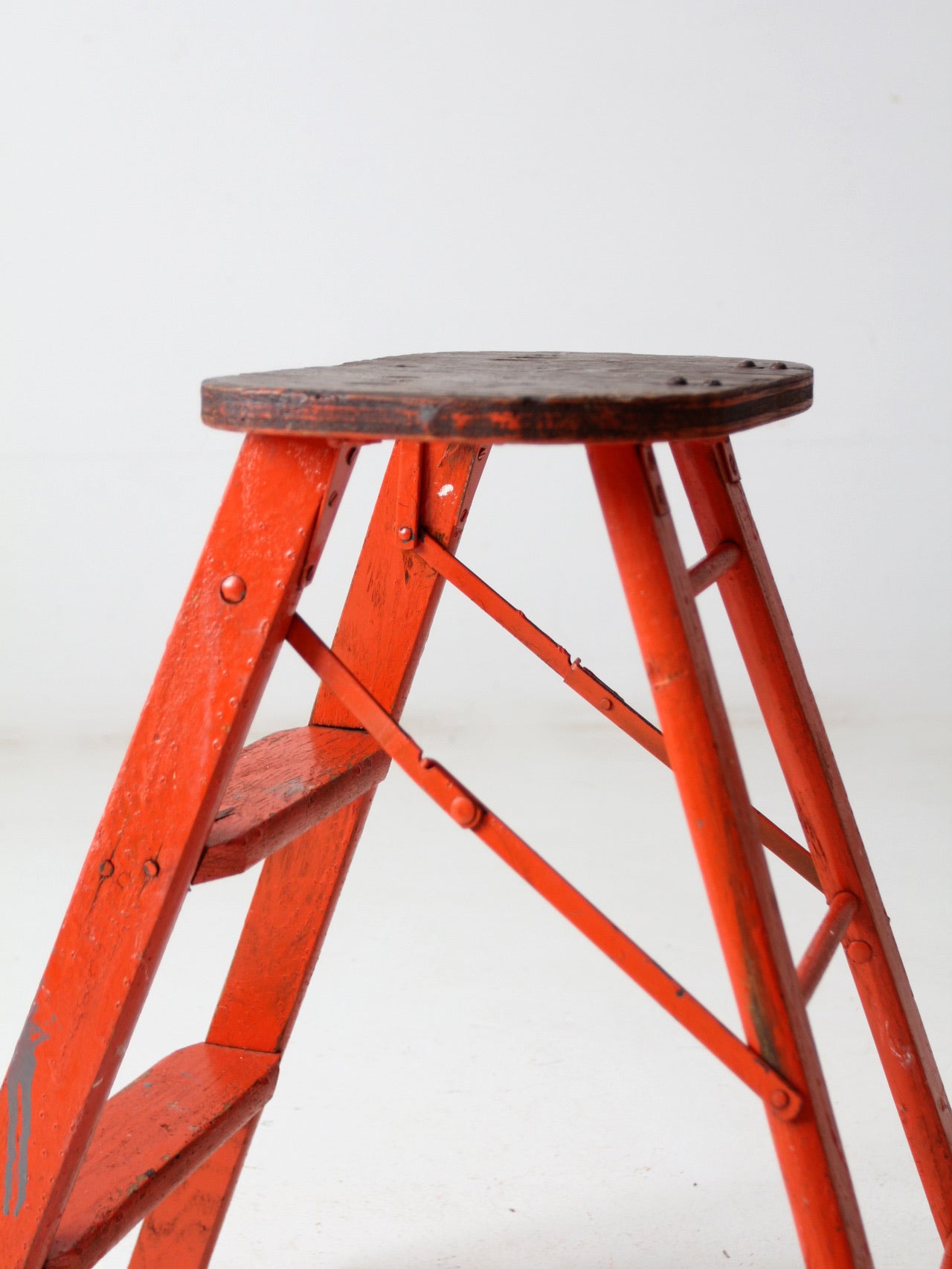 vintage wooden step ladder