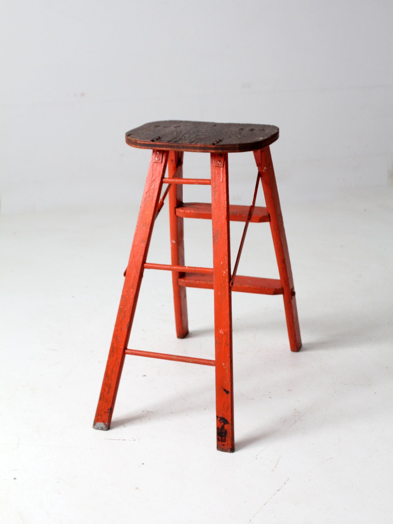 vintage wooden step ladder