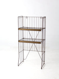 vintage metal industrial metal shelving rack
