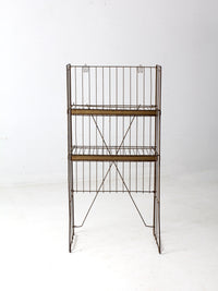 vintage metal industrial metal shelving rack