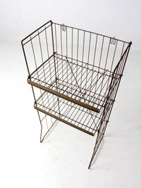 vintage metal industrial metal shelving rack