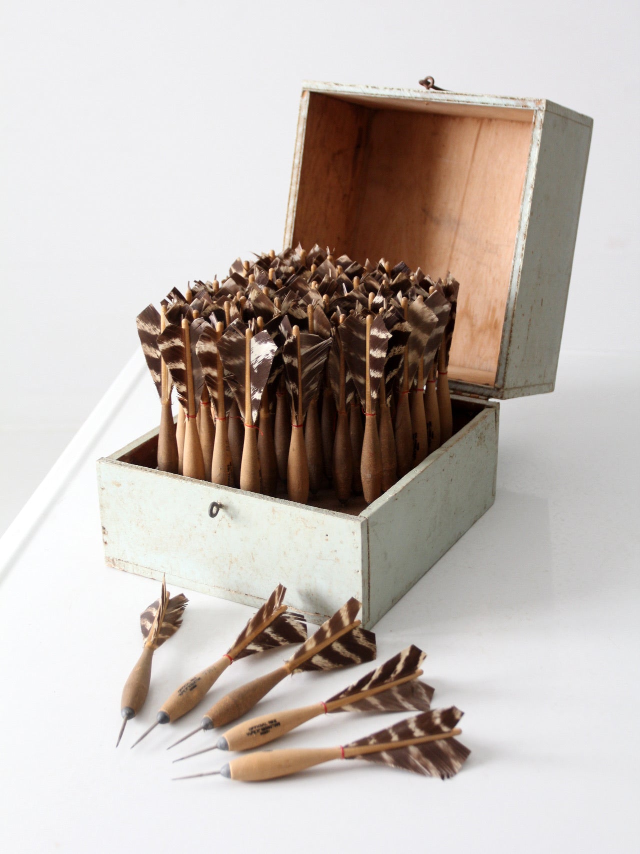 vintage Apex No 2 dart set with storage box