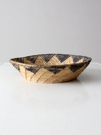 vintage woven seagrass basket bowl