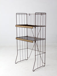 vintage metal industrial metal shelving rack