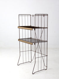 vintage metal industrial metal shelving rack
