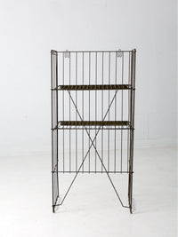 vintage metal industrial metal shelving rack