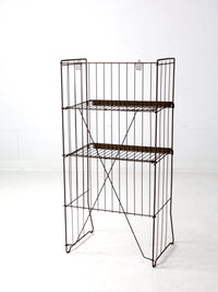 vintage metal industrial metal shelving rack