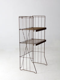 vintage metal industrial metal shelving rack