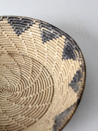 vintage woven seagrass basket bowl
