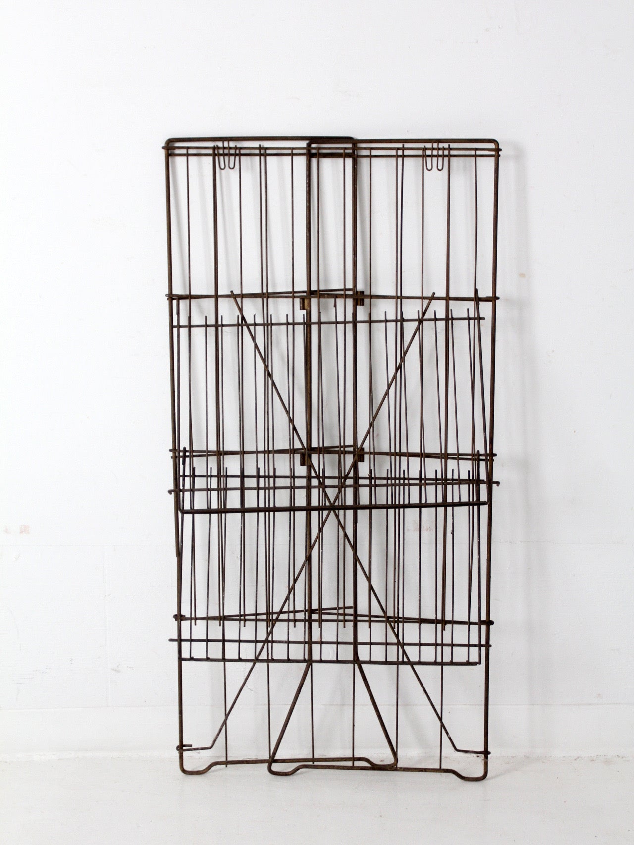 vintage metal industrial metal shelving rack