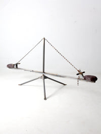 vintage hand-built seesaw