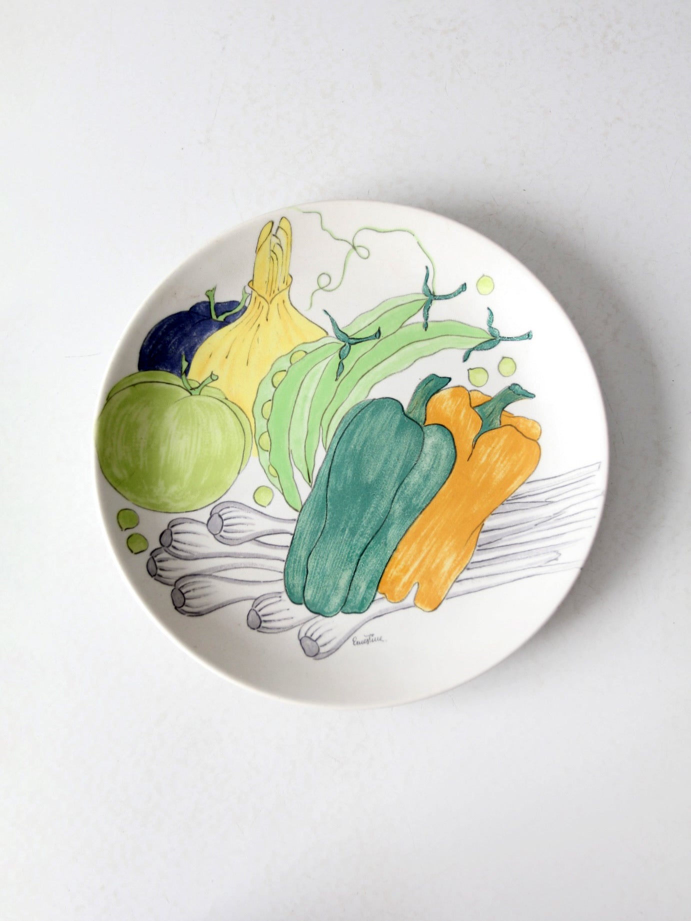 mid-century Italian Ernestine Salerno vegetable plate