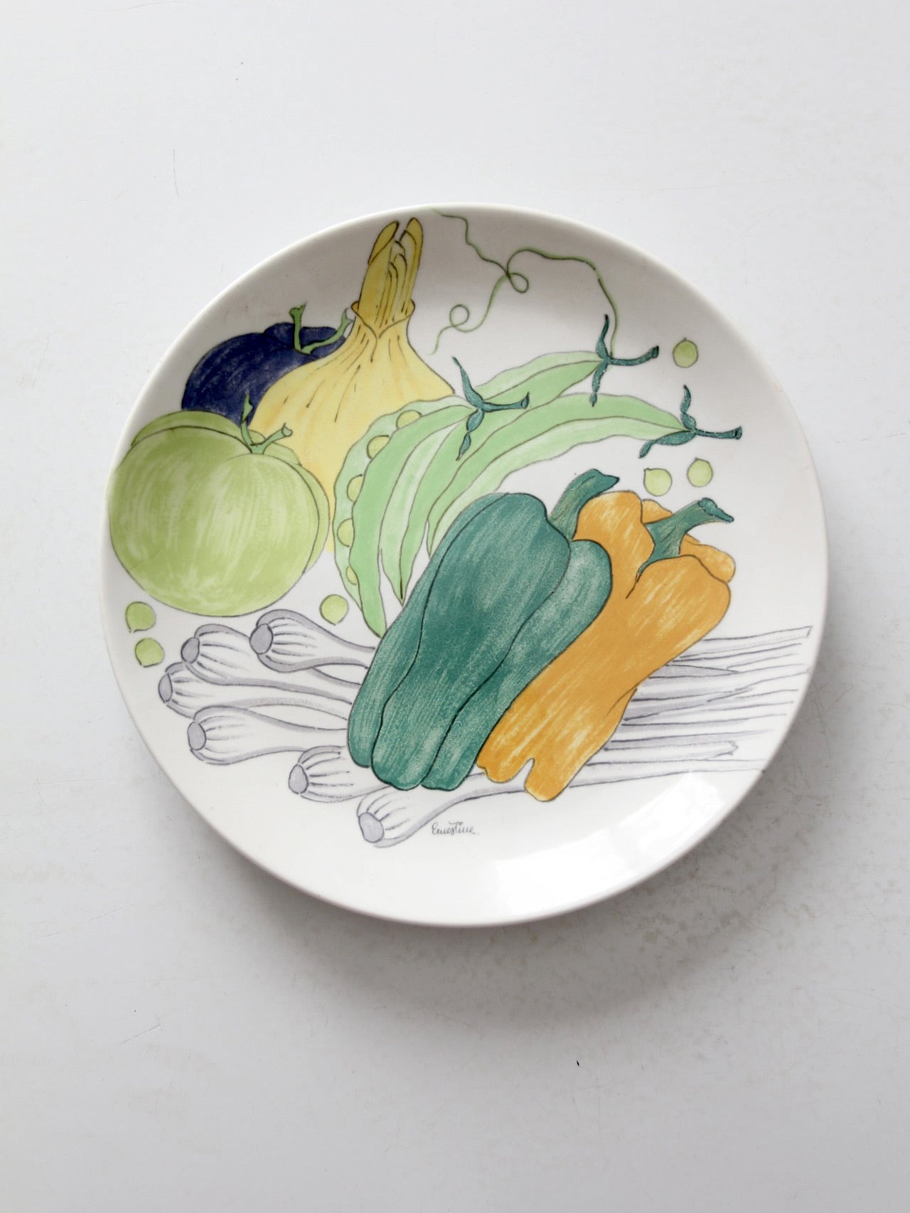 mid-century Italian Ernestine Salerno vegetable plate