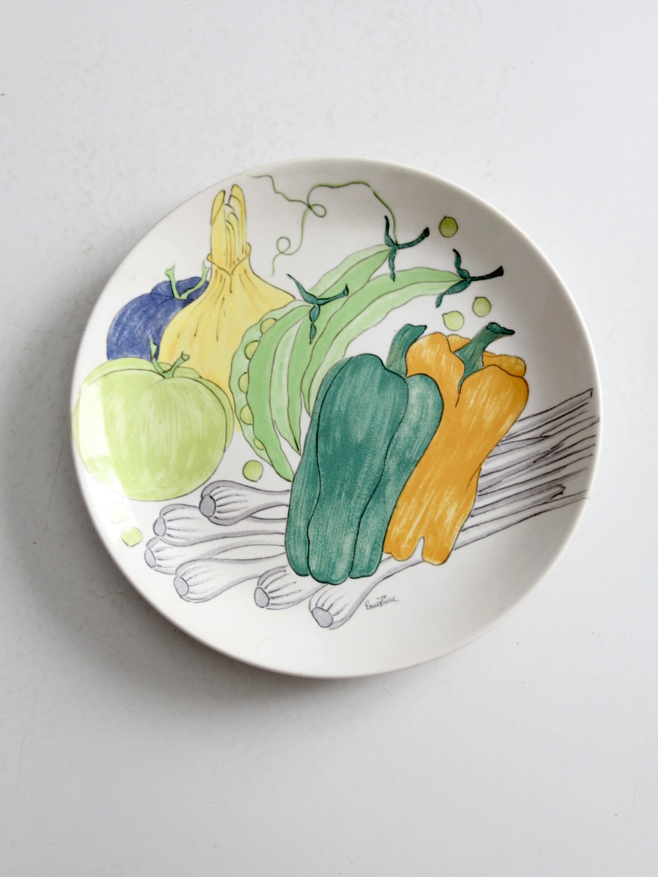 mid-century Italian Ernestine Salerno vegetable plate